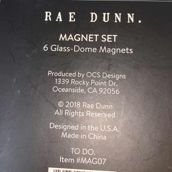 Rae Dunn 6 Piece Dome Glass Magnets NEW - Picture 2 of 2